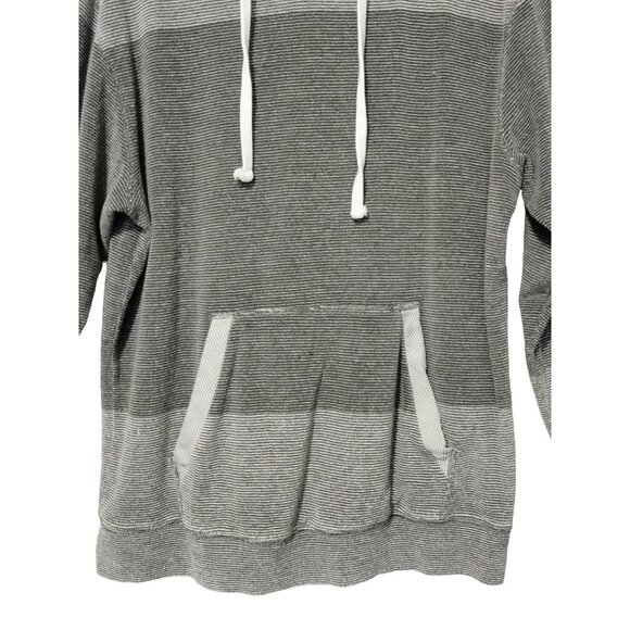 Billabong Mens Gray Striped Drawstring Hoodie Kangaroo Pocket Size Large - Picture 4 of 12